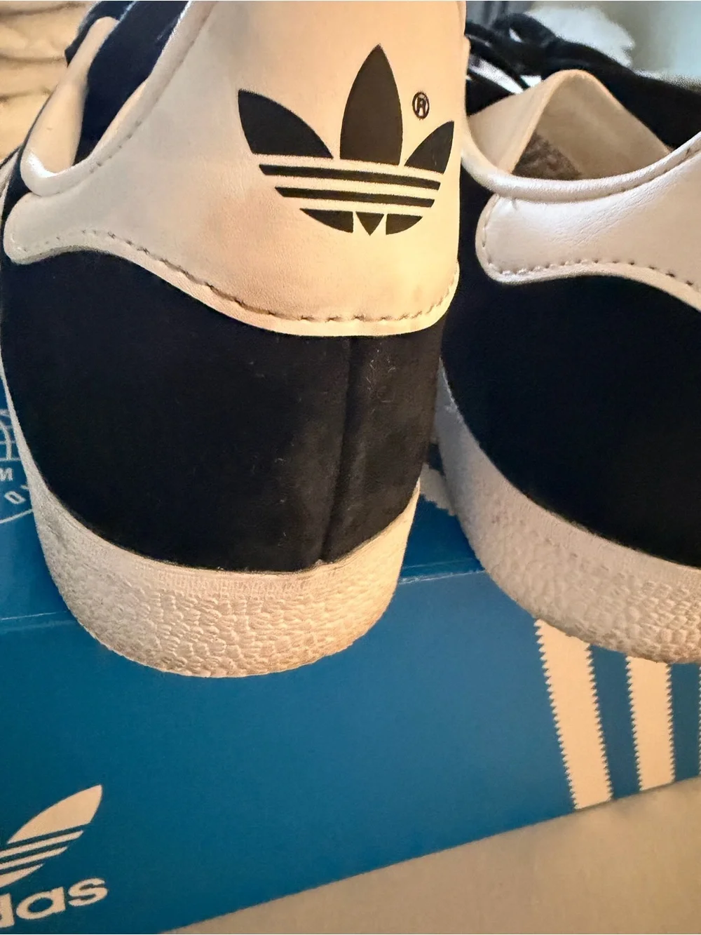 adidas Black & White Gazelle Suede Sneakers